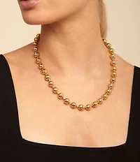 UNOde50 Gold Collection Snowflake Beaded Chain Necklace