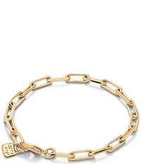 UNOde50 Hazte Uno Collection Rectangular Link 18k Gold Line Chain Bracelet