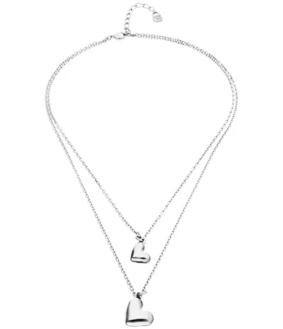 UNOde50 Heart Pendants Layered Short Multi Strand Necklace