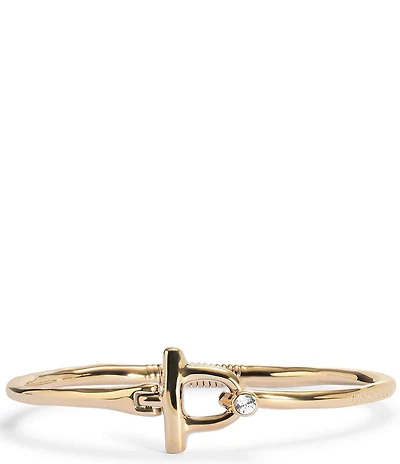 UNOde50 Ser Indomable Collection Rigid 18k Gold Bangle Bracelet