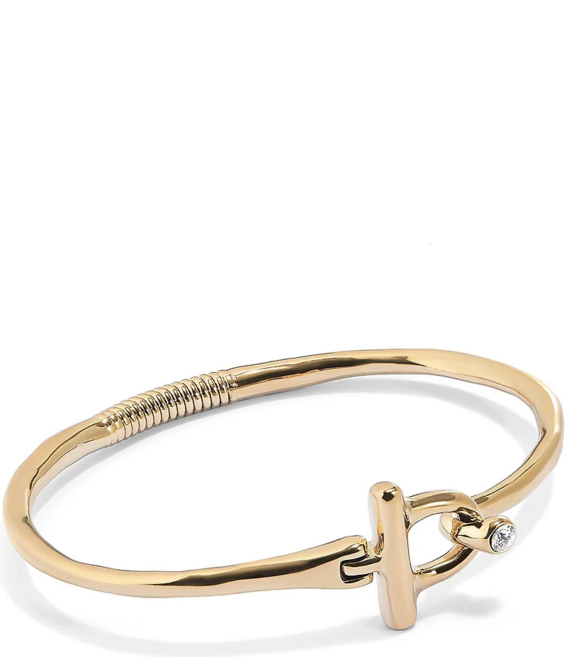 UNOde50 Ser Indomable Collection Rigid 18k Gold Bangle Bracelet