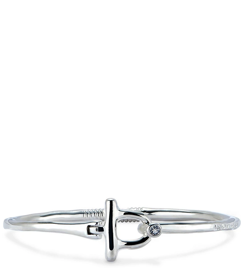 UNOde50 Ser Indomable Collection Rigid Sterling Silver Bangle Bracelet