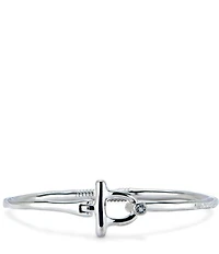 UNOde50 Ser Indomable Collection Rigid Sterling Silver Bangle Bracelet