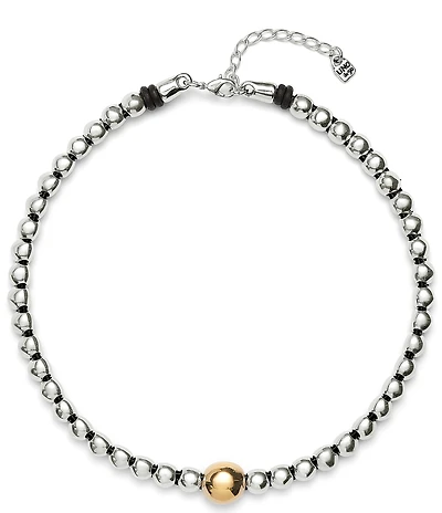 UNOde50 Ser Intrepida Beaded Two Tone Collar Necklace