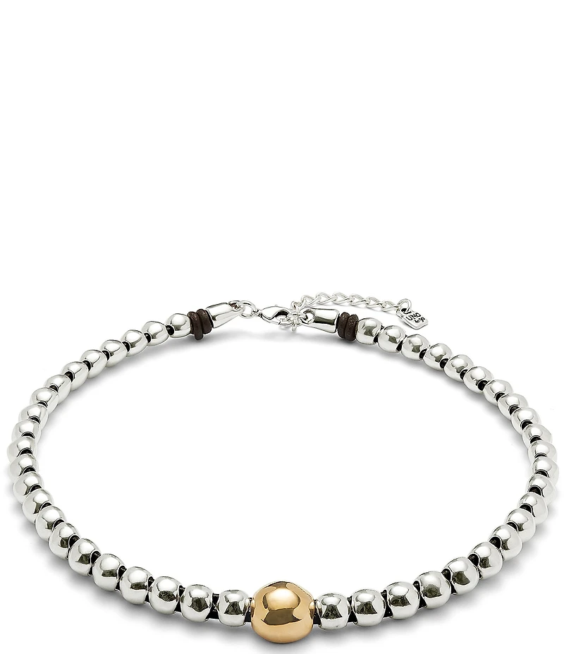 UNOde50 Ser Intrepida Beaded Two Tone Collar Necklace