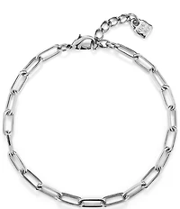 UNOde50 Ser Valiente Collection Oval Link Sterling Silver Chain Necklace