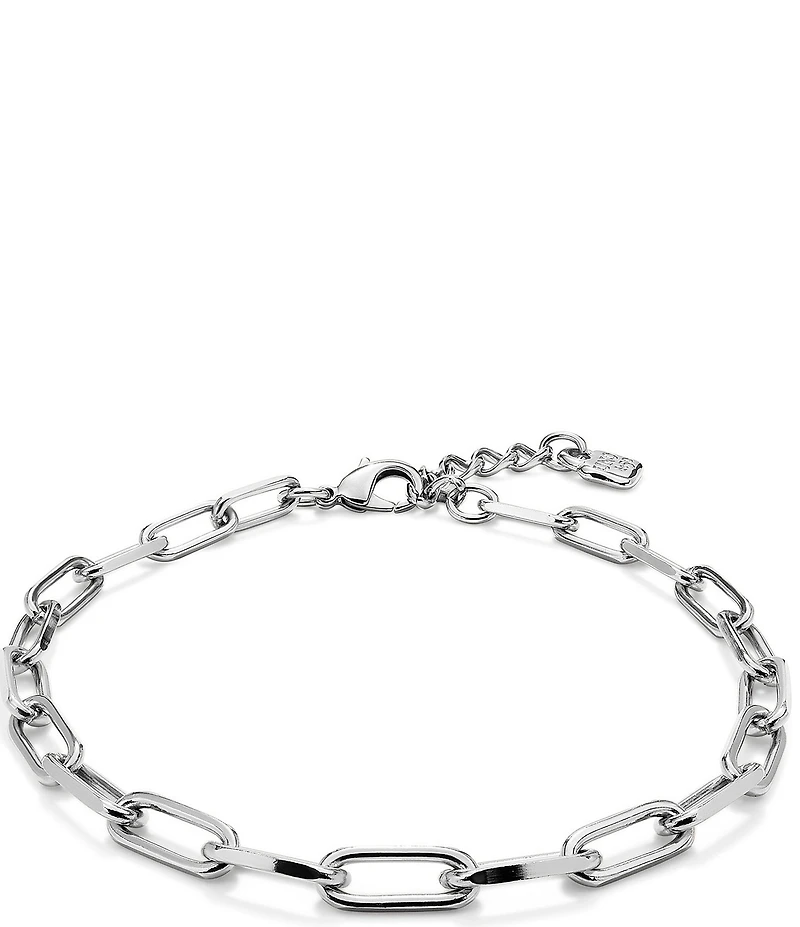 UNOde50 Ser Valiente Collection Oval Link Sterling Silver Chain Necklace