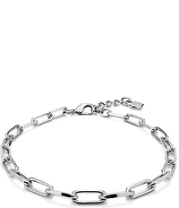 UNOde50 Ser Valiente Collection Oval Link Sterling Silver Chain Necklace