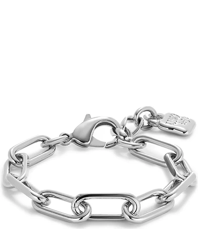 UNOde50 Ser Valiente Collection Paperclip Link Sterling Silver Line Bracelet