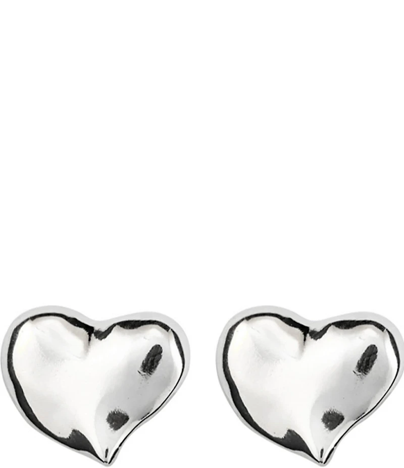 UNOde50 Silver Heart Stud Earrings