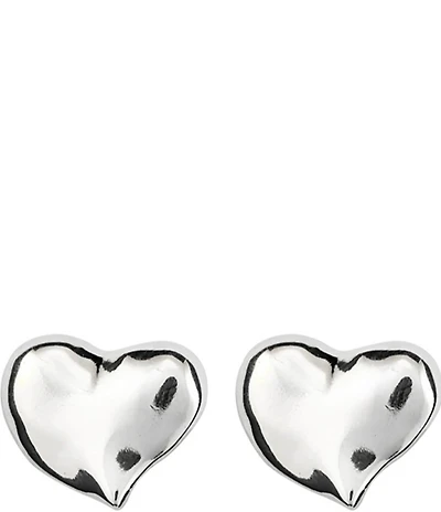 UNOde50 Silver Heart Stud Earrings