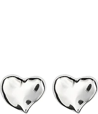 UNOde50 Silver Heart Stud Earrings