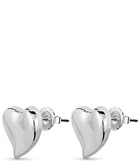 UNOde50 Silver Heart Stud Earrings