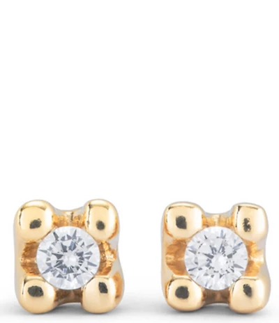 UNOde50 Spiritual Collection Cosmos 18k Gold CZ Stud Earrings