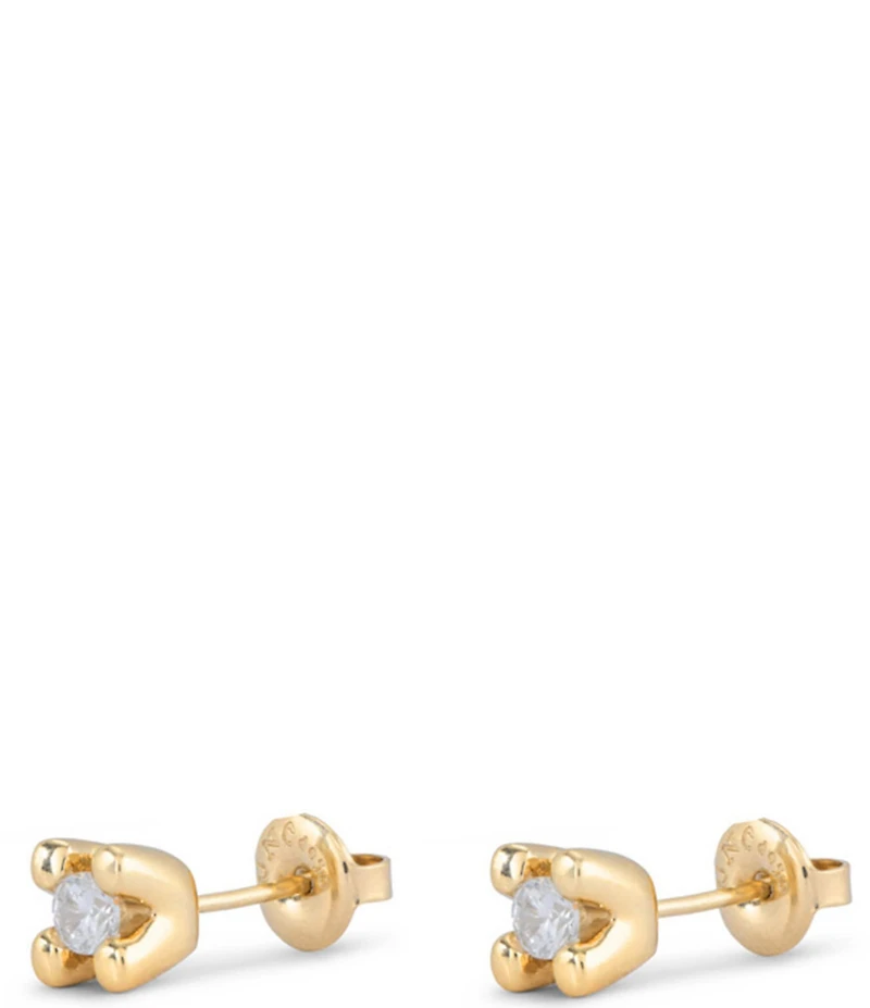 UNOde50 Spiritual Collection Cosmos 18k Gold CZ Stud Earrings