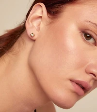 UNOde50 Spiritual Collection Cosmos 18k Gold CZ Stud Earrings