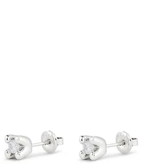 UNOde50 Spiritual Collection Cosmos Sterling Silver CZ Stud Earrings