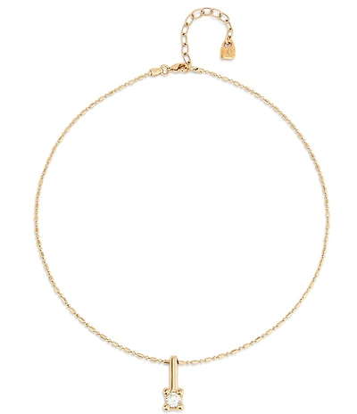 UNOde50 Spiritual Collection Divine 18k Gold Crystal Drop Short Pendant Necklace
