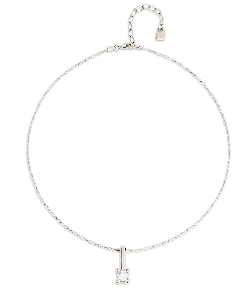 UNOde50 Spiritual Collection Divine Sterling Silver Crystal Drop Short Pendant Necklace