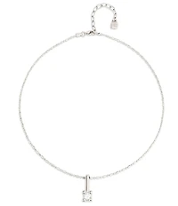 UNOde50 Spiritual Collection Divine Sterling Silver Crystal Drop Short Pendant Necklace