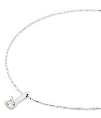UNOde50 Spiritual Collection Divine Sterling Silver Crystal Drop Short Pendant Necklace