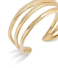 UNOde50 Vital Collection Electrik Triple Strand 18k Gold Cuff Bracelet