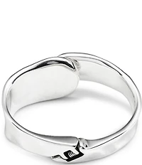 UNOde50 Waves Sculptural Sterling Silver Bangle Bracelet