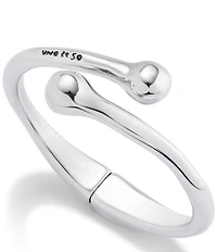 UNOde50 Youthful Collection Comeback Sterling Silver Bypass Bangle Bracelet