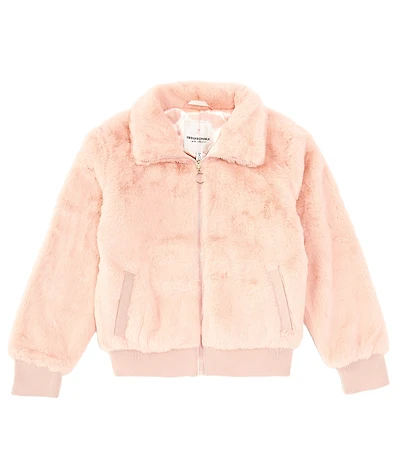 Urban Republic Big Girls Long Sleeve Faux-Fur Bomber Jacket