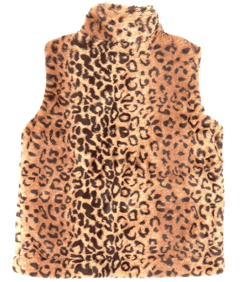 Urban Republic Big Girls Sleeveless Jaguar-Printed Faux-Fur Vest