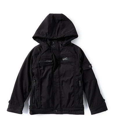 Urban Republic Little Boys 4-7 Heavyweight Black Tech Fur Jacket
