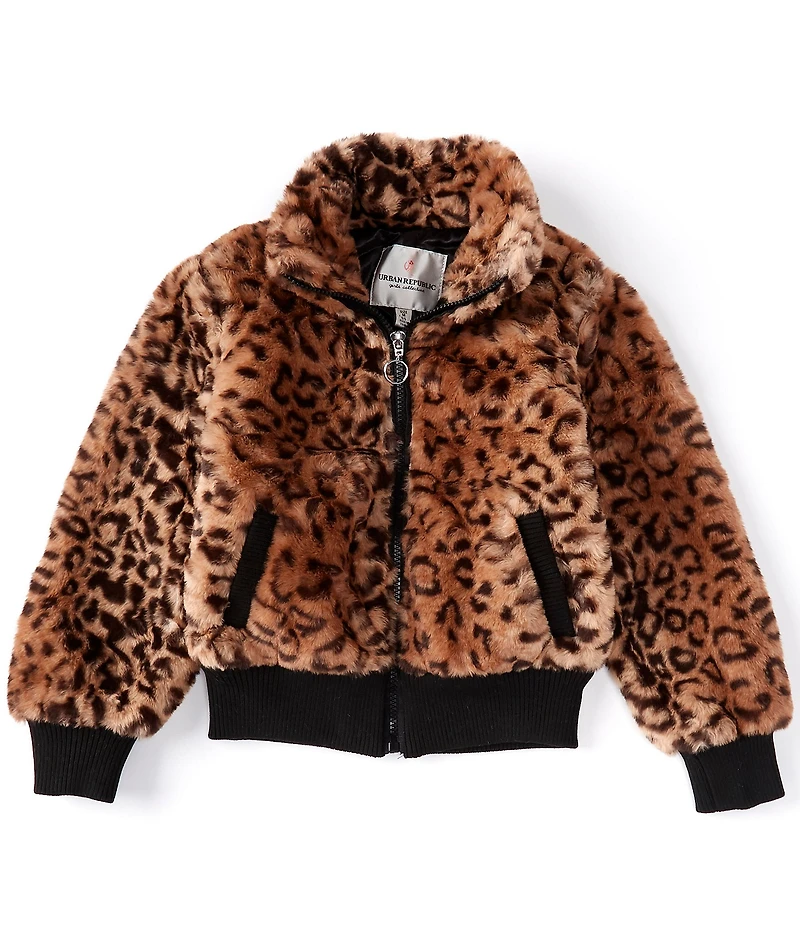 Urban Republic Little Girls Faux Fur Bomber Jacket
