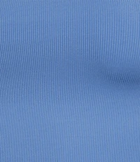 VAN WINKLE & CO. Flat Ribbed Sleeveless Square Neck Cropped Tank