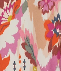 VAN WINKLE & CO. Floral Ikat Print Sleeveless V-Neck Satin Coordinating Sleep Top