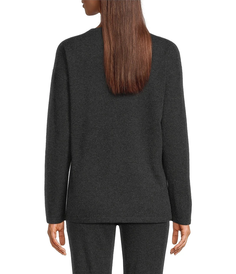 VAN WINKLE & CO. Long Sleeve Crew Neck Coordinating Cashmere Sleep Top