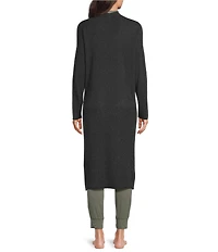 VAN WINKLE & CO. Long Sleeve Open Front Coordinating Lounge Duster Cashmere Cardigan