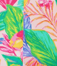 VAN WINKLE & CO. Plus Size Woven Satin Paradise Multi Print Sleeveless V-Neck Maxi Chemise