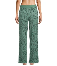 VAN WINKLE & CO. Shadow Leaf Knit Coordinating Sleep Pants