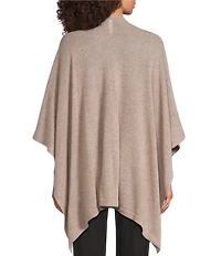 VAN WINKLE & CO. Solid Cashmere Ruana Wrap
