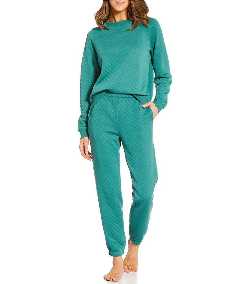 VAN WINKLE & CO. Solid Quilted Knit Coordinating Lounge Joggers