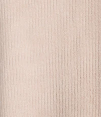 VAN WINKLE & CO. Solid Ribbed Knit Split Round Neck Long Sleeve Coordinating Sleep Top