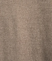 VAN WINKLE & CO. Solid Ribbed Knit Split Round Neck Long Sleeve Coordinating Sleep Top