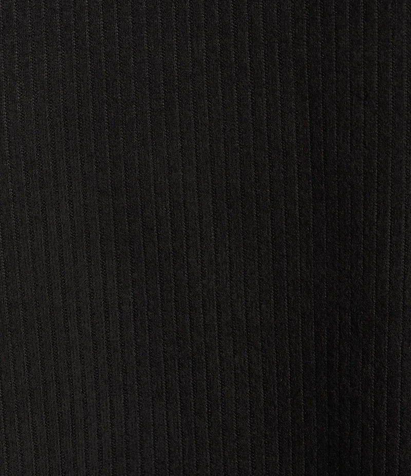 VAN WINKLE & CO. Solid Ribbed Knit Split Round Neck Long Sleeve Coordinating Sleep Top