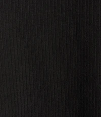 VAN WINKLE & CO. Solid Ribbed Knit Split Round Neck Long Sleeve Coordinating Sleep Top