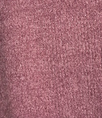 VAN WINKLE & CO. Solid Ribbed Knit Split Round Neck Long Sleeve Coordinating Sleep Top