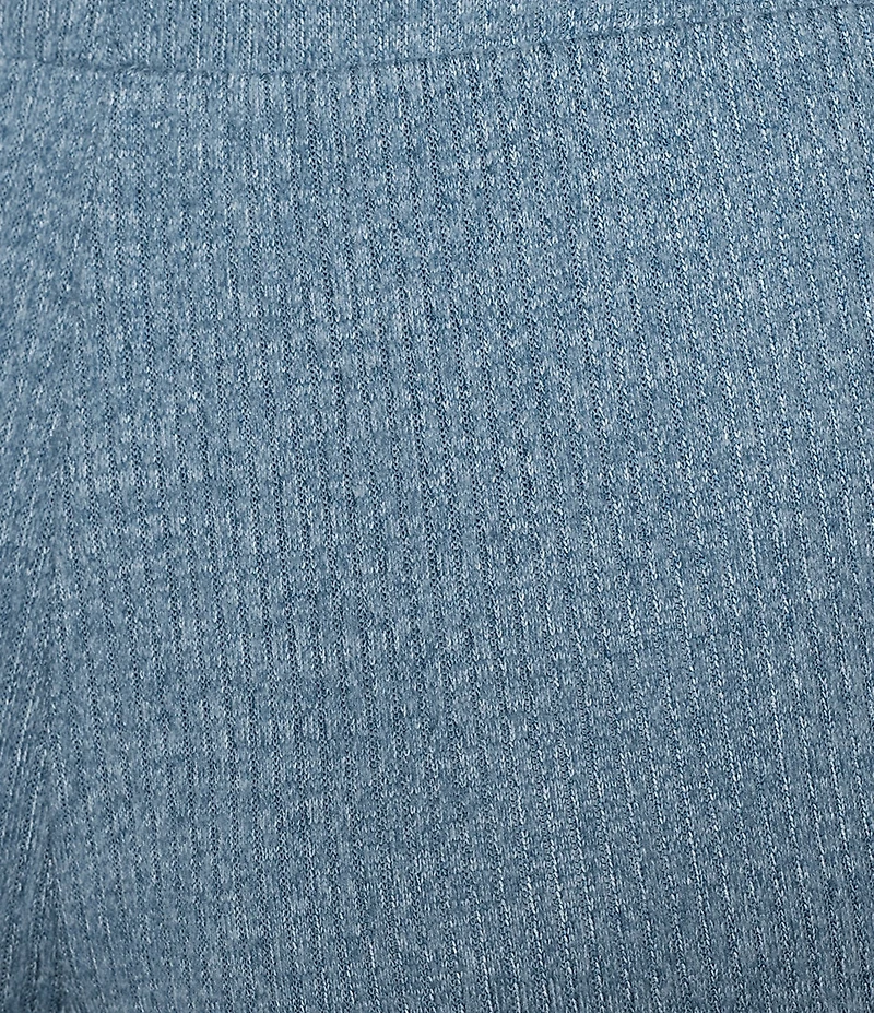 VAN WINKLE & CO. Solid Ribbed Knit Wide Leg Coordinating Sleep Pants