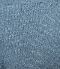 VAN WINKLE & CO. Solid Ribbed Knit Wide Leg Coordinating Sleep Pants