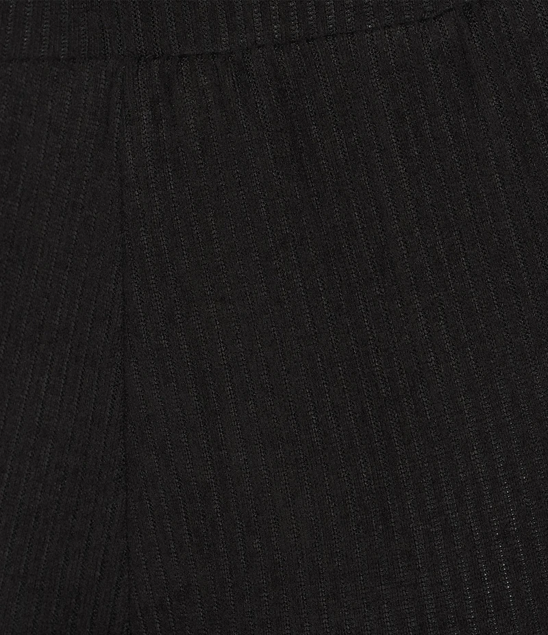 VAN WINKLE & CO. Solid Ribbed Knit Wide Leg Coordinating Sleep Pants