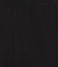 VAN WINKLE & CO. Solid Ribbed Knit Wide Leg Coordinating Sleep Pants