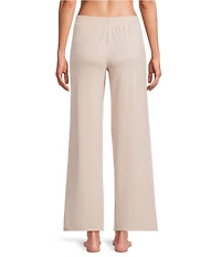 VAN WINKLE & CO. Solid Ribbed Knit Wide Leg Coordinating Sleep Pants